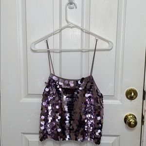 Purple Sequin Top